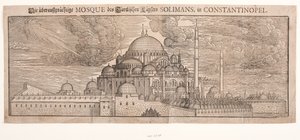Die Suleimanyie-Moschee, gesehen von Nordosten von Melchior Lorck
