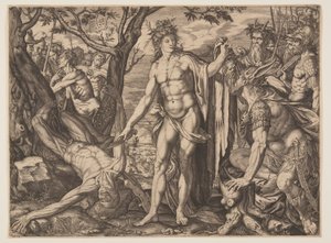 Apollo und Marsyas / Urteil des Midas von Melchior Meier