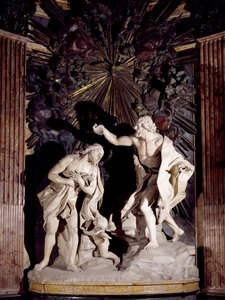 Marmorskulptur, die die Taufe Christi darstellt, Konkathedrale St. Johannes, Valletta, Malta