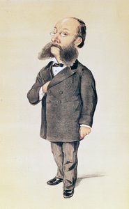 Paul Julius Reuter, Karikatur aus Vanity Fair, 1872 von Melchiorre Delfico