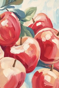 Lebendige rote Äpfel von Melloi Art Prints