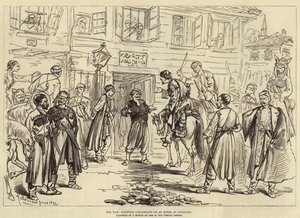 Der Krieg, Einquartierung von Tscherkessen in einem Hotel in Nicopolis