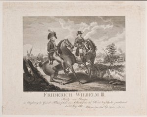 Friedrich Wilhelm II. von Preußen und Generalfeldmarschall Möllendorf