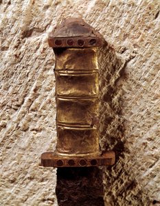 Merowingische Kunst: Speergriff, 6. Jahrhundert. Gallien, Nationalmuseum für Archäologie von Saint Germain en Laye