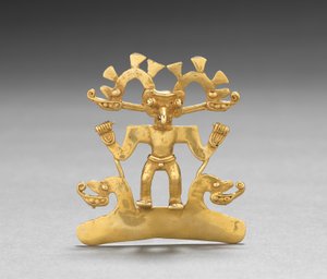 Vogel-Mensch-Anhänger, ca. 700-1550 von Mesoamerican Mesoamerican