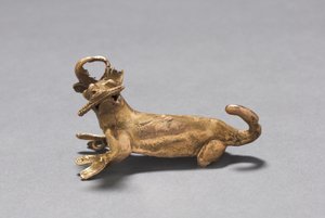 Hirsch, der Mais isst Anhänger, ca. 1000-1550