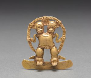 Doppelköpfiger Figurenanhänger, ca. 700-1550