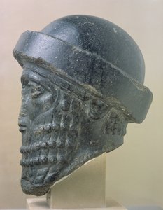 Königlicher Kopf, bekannt als Kopf von Hammurabi, Susa, Iran, frühes 2. Jahrtausend v. Chr.