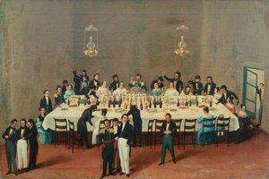 Bankett in Oaxaca zu Ehren von General Antonio Leon von Mexican School