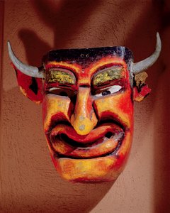 Teufelsmaske für eine Pastorela aus der Region Guerrero in Mexiko
