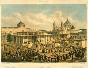 Iturbide-Markt, Alter St. John Platz, Mexiko-Stadt von Mexican School