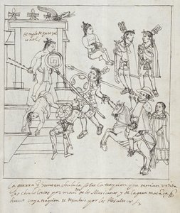 Evangelische Schlacht, aus Historia de Tlaxcala von Diego Muñoz Camargo