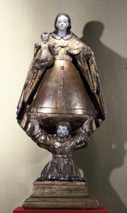 Der Heilige Franziskus hält die Madonna und das Kind von Mexican School