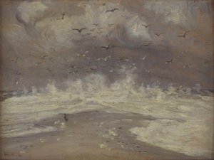 Brandung an der Nordküste Jütlands von Michael Ancher