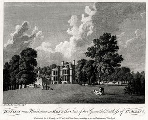 Jennings bei Maidstone in Kent, der Sitz Ihrer Gnaden der Herzogin von St. Albans von Michael Angelo Rooker