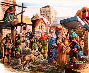 Eine Stadt im Mittelalter
