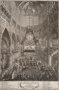 Die Krönung von Maria Theresia auf der Prager Burg, 1743 von Michael Heinrich Rentz