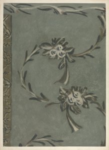 Freihand dekorierte Wand, ca. 1940