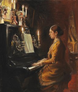 Anna am Klavier von Michael Peter Ancher