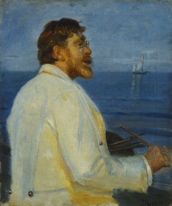 Porträt des Künstlers Peder Severin Kroyer, halblang, 1907