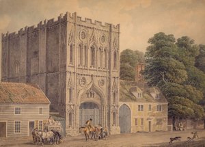 Die Westfassade des Abteitors, Bury St. Edmunds von Michael Rooker
