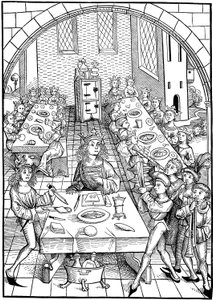 Illustration zum Buch Schatzkammer, 1490-1491 von Michael Wolgemut