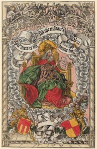 Titelholzschnitt mit Gottvater auf dem himmlischen Thron, die Hand segnend erhoben