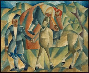 Mann mit Pferd von Michail Wassiljewitsch le Dantju
