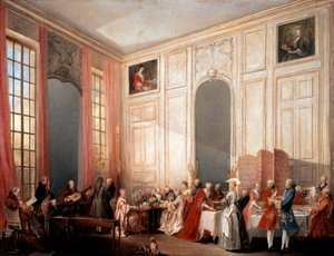 Englische Teeparty mit dem Prinzen von Conti im Tempel, 1766 von Michel Barthelemy Ollivier