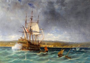 Der Veteran betritt den Hafen von Concarneau (Detail) von Michel Bouquet