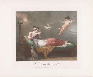 Personifikation der Freundschaft, einen Brief lesend