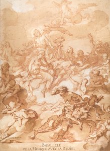 Eine Allegorie, die Musik und Poesie vergleicht, 1740