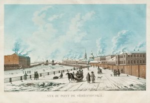 Die Semyonovsky-Brücke in Sankt Petersburg