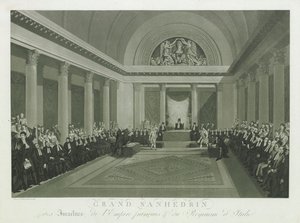 Der Große Sanhedrin der Israeliten durch Napoleon I., 1806 von Michel François Damame Demartrais