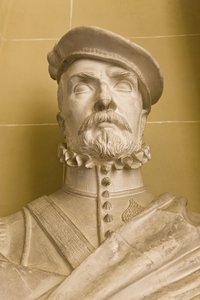 Kopie einer Porträtbüste von Hernan Cortes (Gips)
