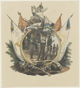Medaille mit Freiwilligen Jägern der Universität Utrecht, 1830