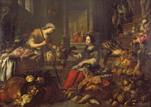 Jesus im Haus von Martha und Maria von Michel de Bouillon