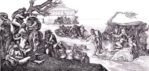 Die Flut von Michelangelo (after) Buonarroti
