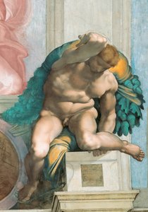 Ignudo Sixtinische Kapelle Decke im Vatikan, 1508-1512 von Michelangelo Buonarroti