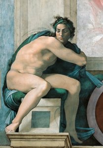 Ignudo Sixtinische Kapelle Decke im Vatikan von Michelangelo Buonarroti