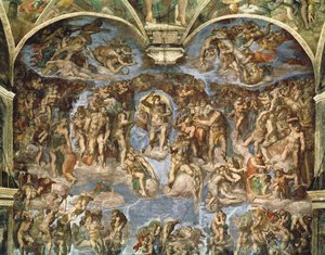 Das Jüngste Gericht, aus der Sixtinischen Kapelle von Michelangelo Buonarroti
