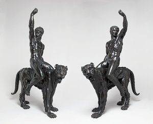 Nackte Bacchantinnen reiten auf Panthern, ca. 1506-08