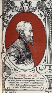 Porträt des italienischen Renaissance-Malers Michelangelo Buonarroti, genannt Michelangelo