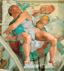 Propheten und Sibyllen: Jona Decke der Sixtinischen Kapelle im Vatikan, 1508-1512 von Michelangelo Buonarroti