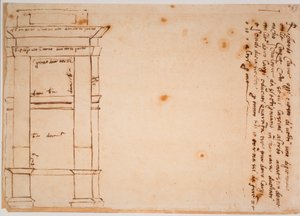 Seitenansicht des Grabmals von Julius II, Autograph-Memento