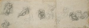 Studien eines schlafenden Apostels und anderer Figuren