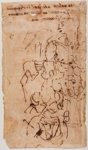 Unidentifizierte Skizze und handschriftliche Inschrift