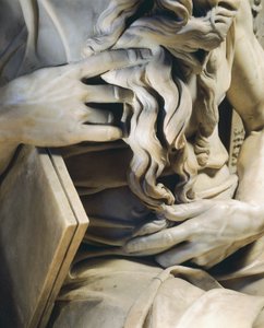Hände von Moses, Detail vom Grabmal von Julius II., circa 1515 von Michelangelo Buonarroti