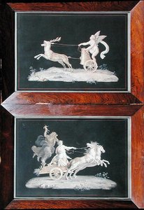 Zwei von sechs allegorischen Szenen