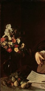 Der Lautenspieler (Detail) von Michelangelo Merisi Caravaggio